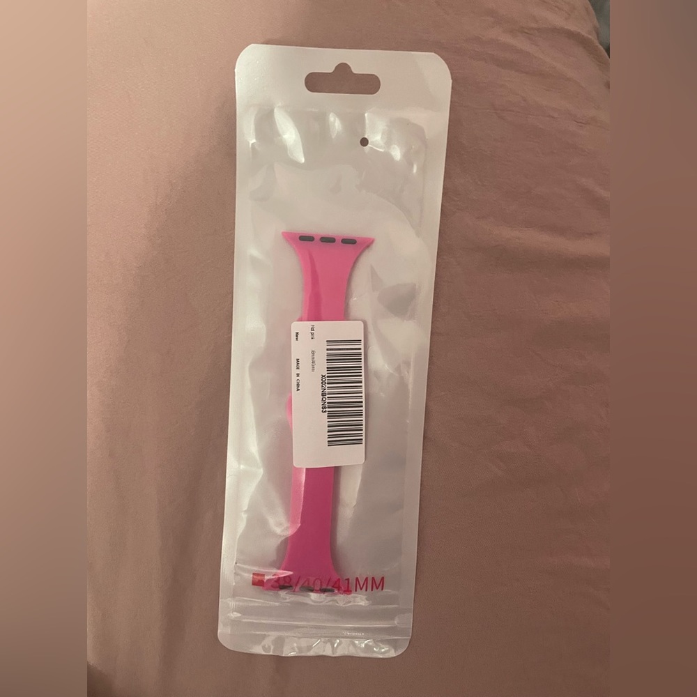 Hot pink Apple Watch band
